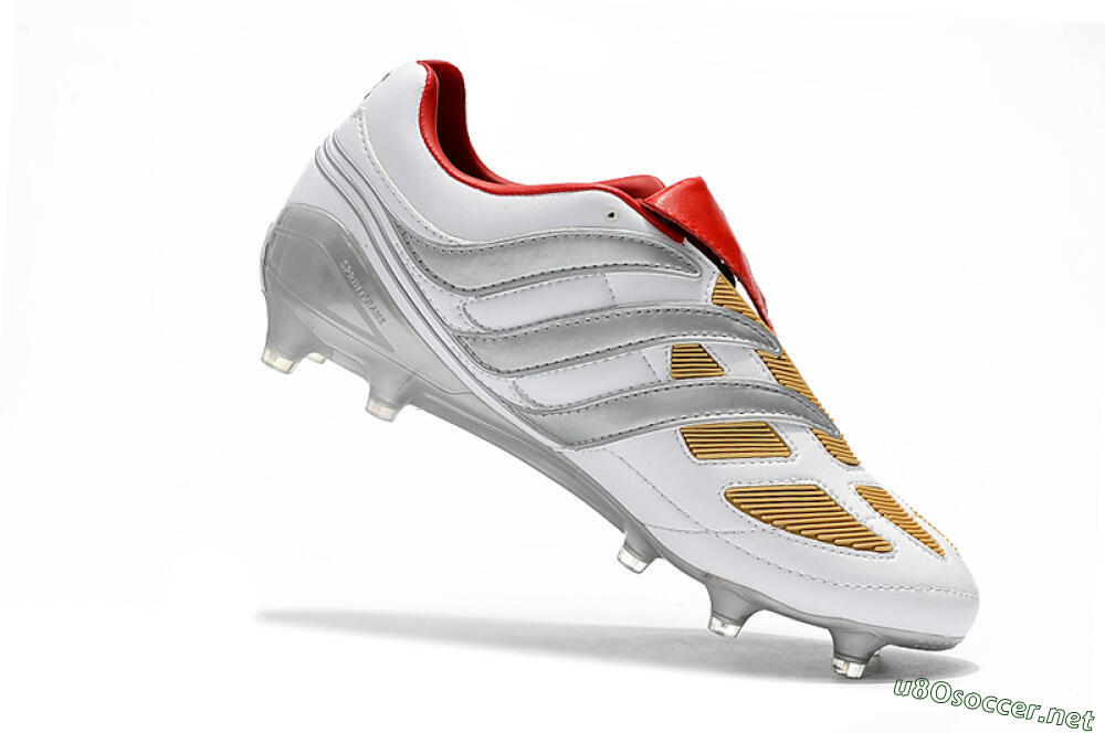 Men's Adidas Predator Precision FG Football Boots - White/Grey/Yellow 7