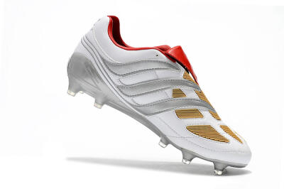 Men's Adidas Predator Precision FG Football Boots - White/Grey/Yellow