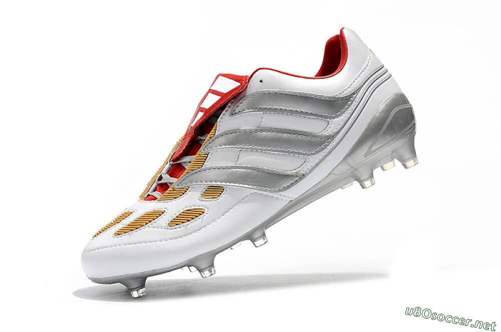 Men's Adidas Predator Precision FG Football Boots - White/Grey/Yellow 8