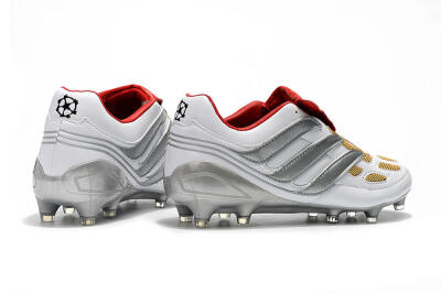 Men's Adidas Predator Precision FG Football Boots - White/Grey/Yellow