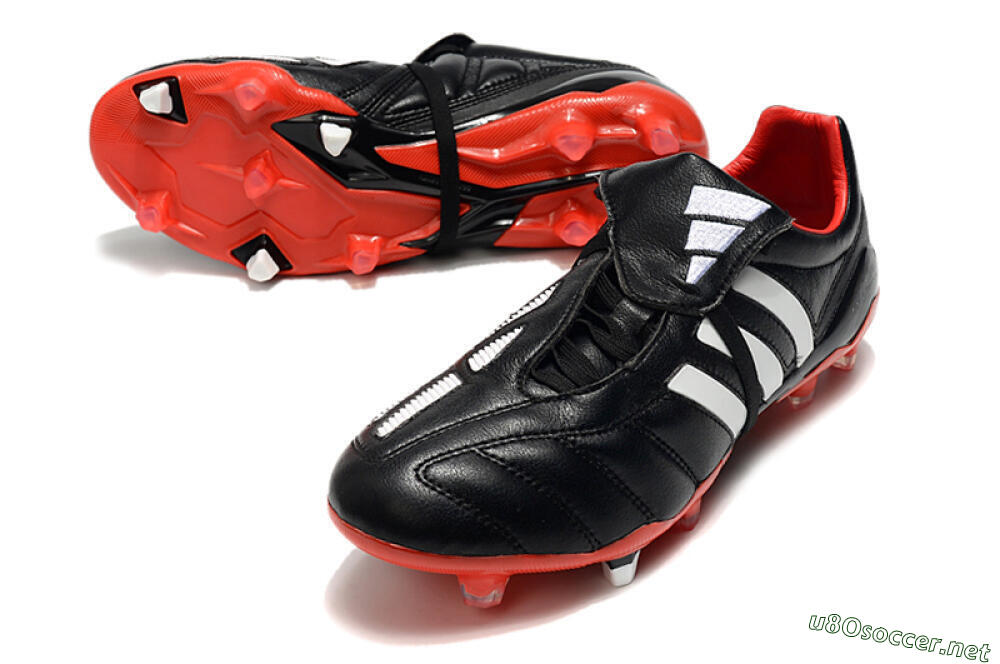 Men's Adidas Predator Mania FG Football Boots - Black/White/Red 3