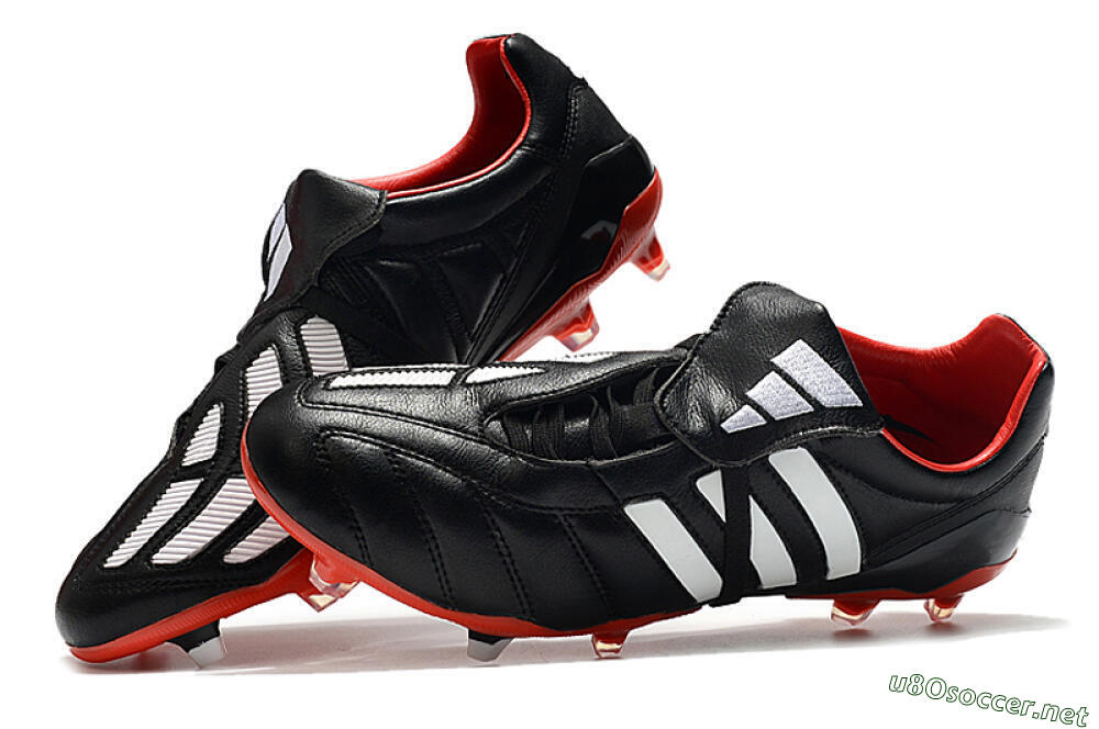 Men's Adidas Predator Mania FG Football Boots - Black/White/Red 6