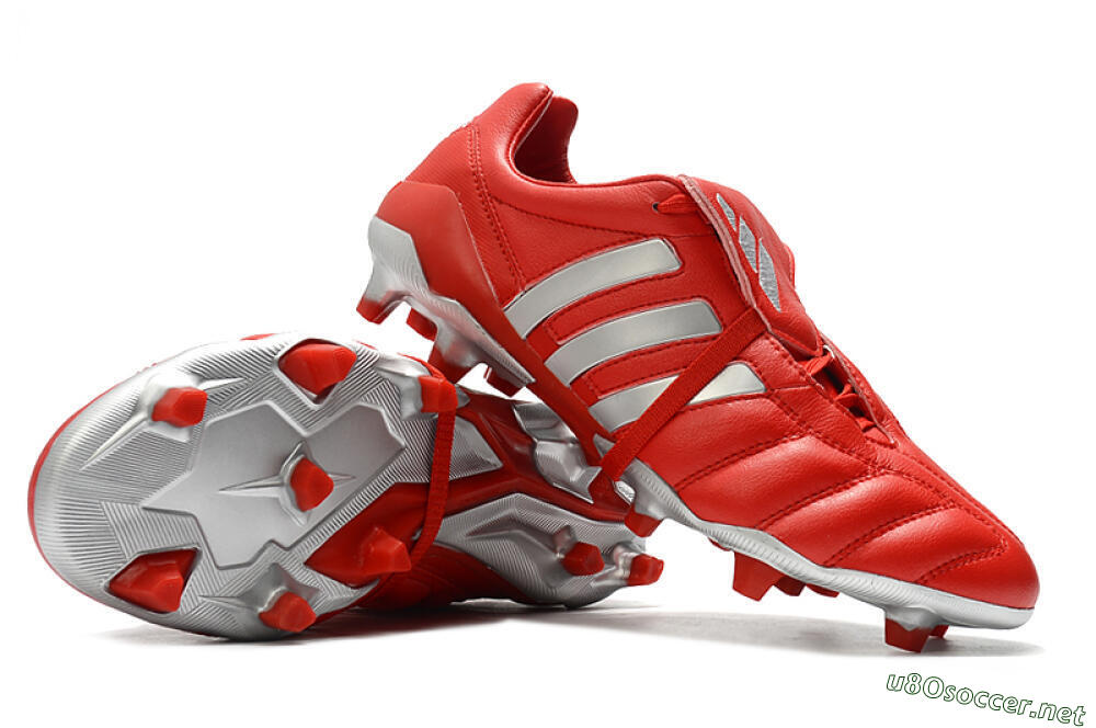Men's Adidas Predator Mania FG Football Boots - Red/Silver 4