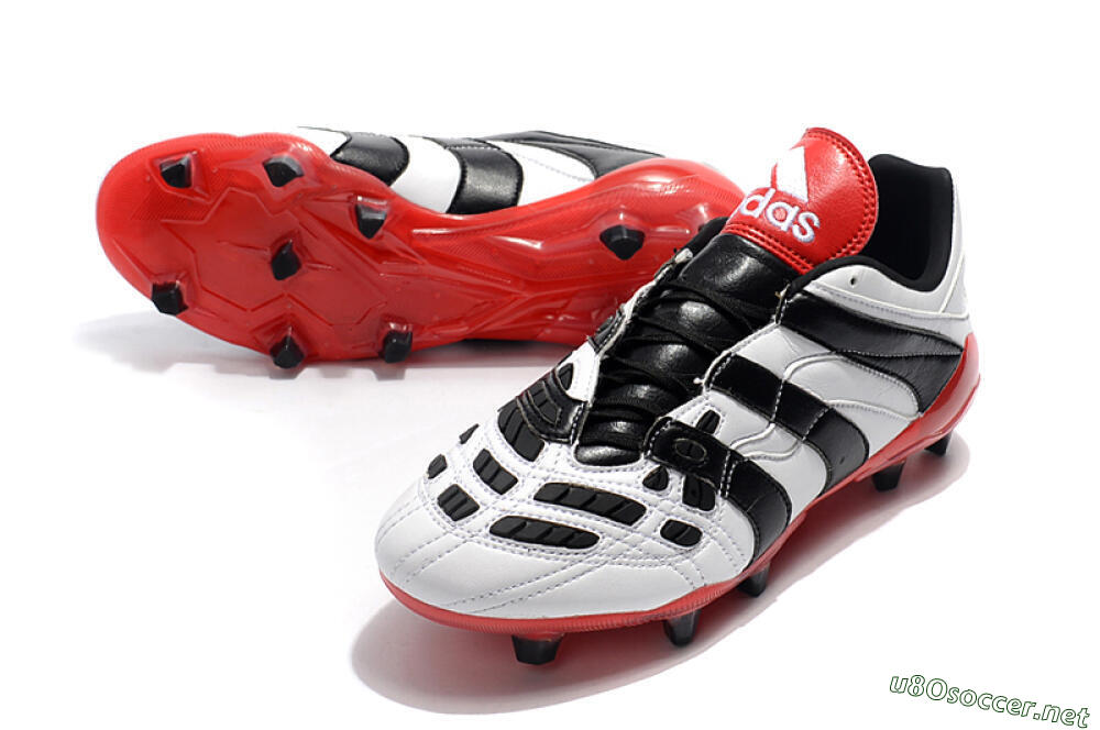 Men's Adidas Predator Accelerator Electricity FG Football Boots - White/Black/Red 3
