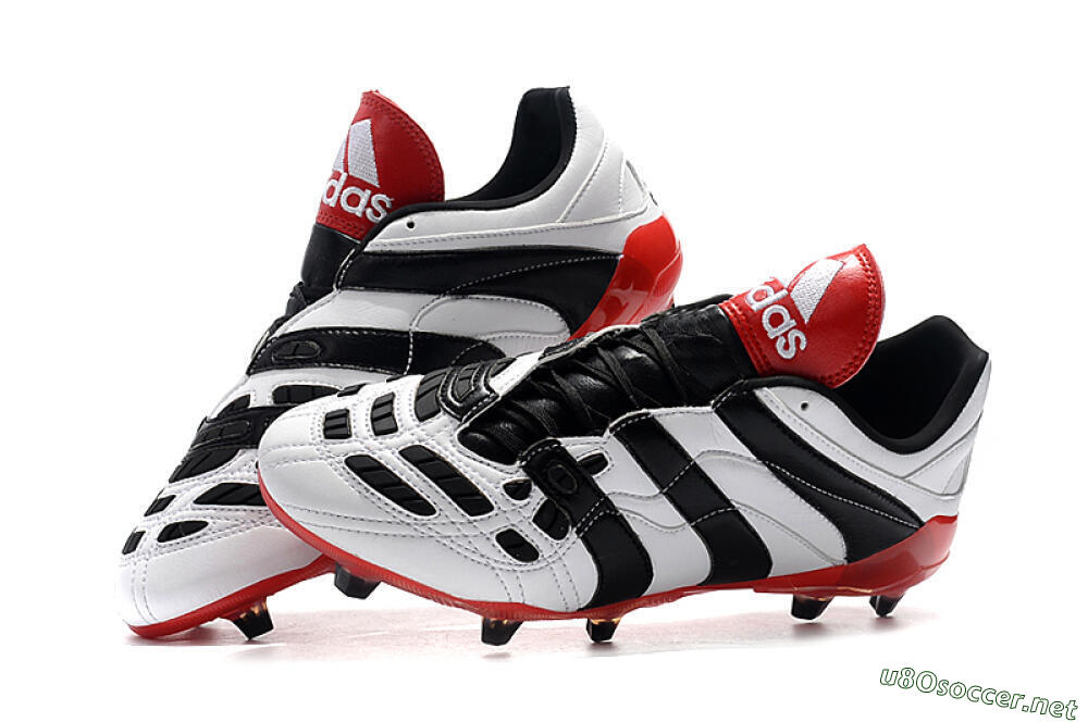 Men's Adidas Predator Accelerator Electricity FG Football Boots - White/Black/Red 6
