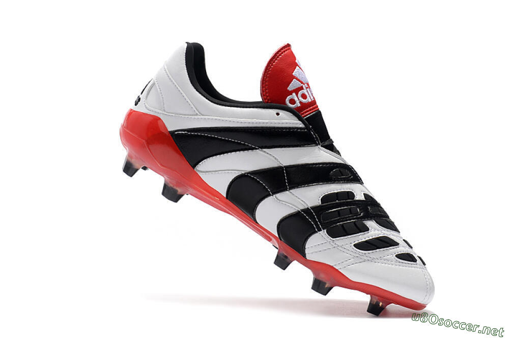 Men's Adidas Predator Accelerator Electricity FG Football Boots - White/Black/Red 7