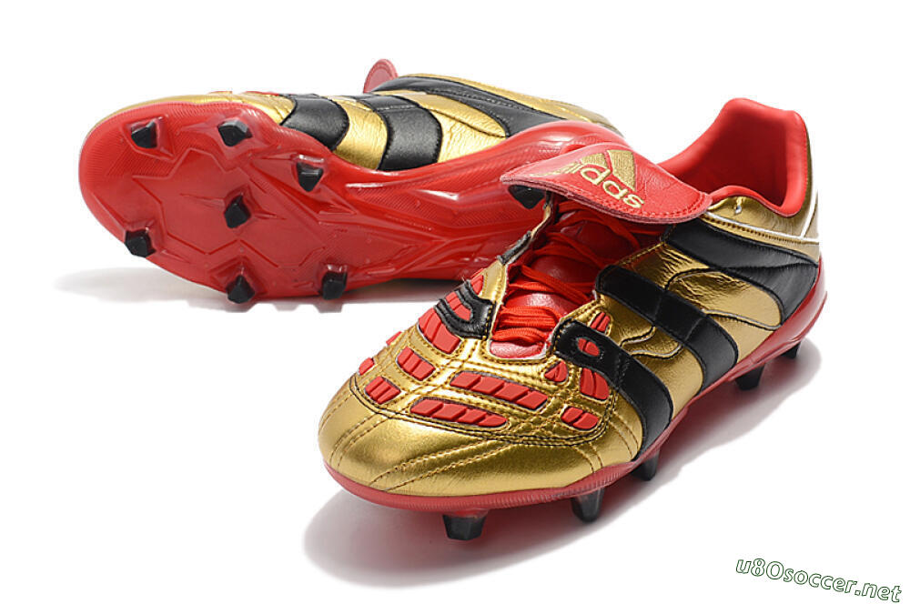 Men's Adidas Predator Accelerator Electricity FG Football Boots - Gold/Red/Black 3