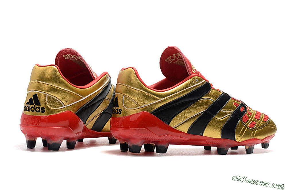 Men's Adidas Predator Accelerator Electricity FG Football Boots - Gold/Red/Black 4