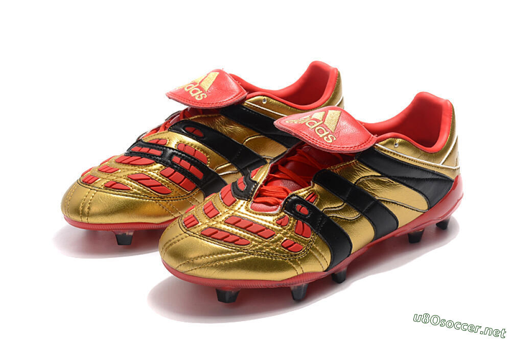 Men's Adidas Predator Accelerator Electricity FG Football Boots - Gold/Red/Black 5