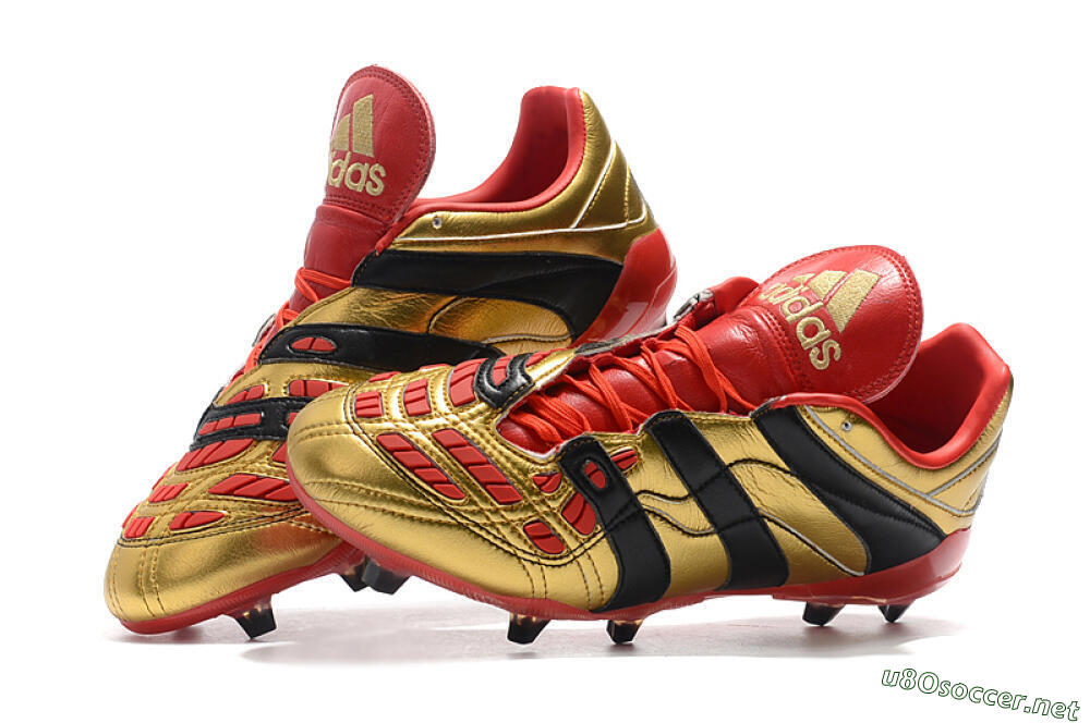 Men's Adidas Predator Accelerator Electricity FG Football Boots - Gold/Red/Black 6