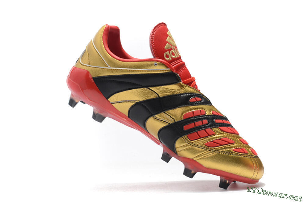 Men's Adidas Predator Accelerator Electricity FG Football Boots - Gold/Red/Black 7