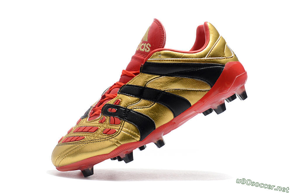 Men's Adidas Predator Accelerator Electricity FG Football Boots - Gold/Red/Black 8