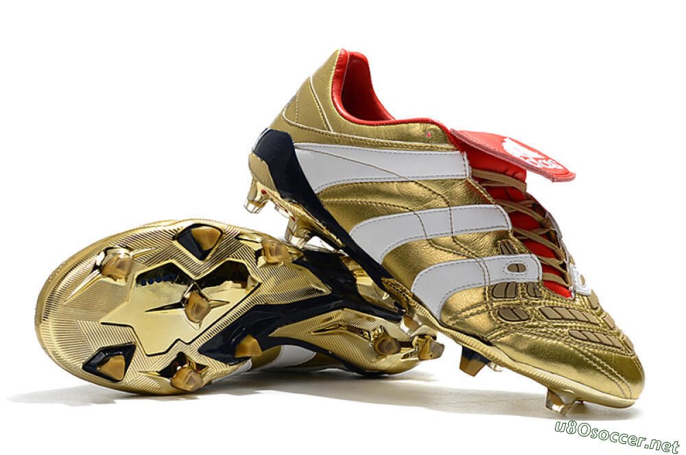 Men's Adidas Predator Accelerator Electricity FG Football Boots - Gold/Red/White 4