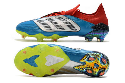 Men's Adidas Predator Archive Limited Edition FG Football Boots - Blue/Silver/Red/Yellow