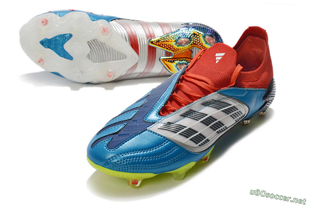 Men's Adidas Predator Archive Limited Edition FG Football Boots - Blue/Silver/Red/Yellow 3