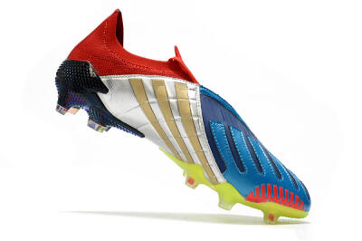 Men's Adidas Predator Archive Limited Edition FG Football Boots - Blue/Silver/Red/Yellow