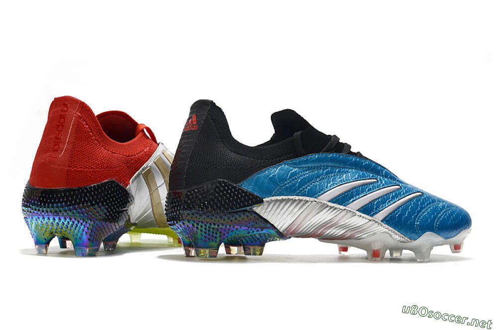 Men's Adidas Predator Archive Limited Edition FG Football Boots - Blue/Silver/Red/Yellow 7