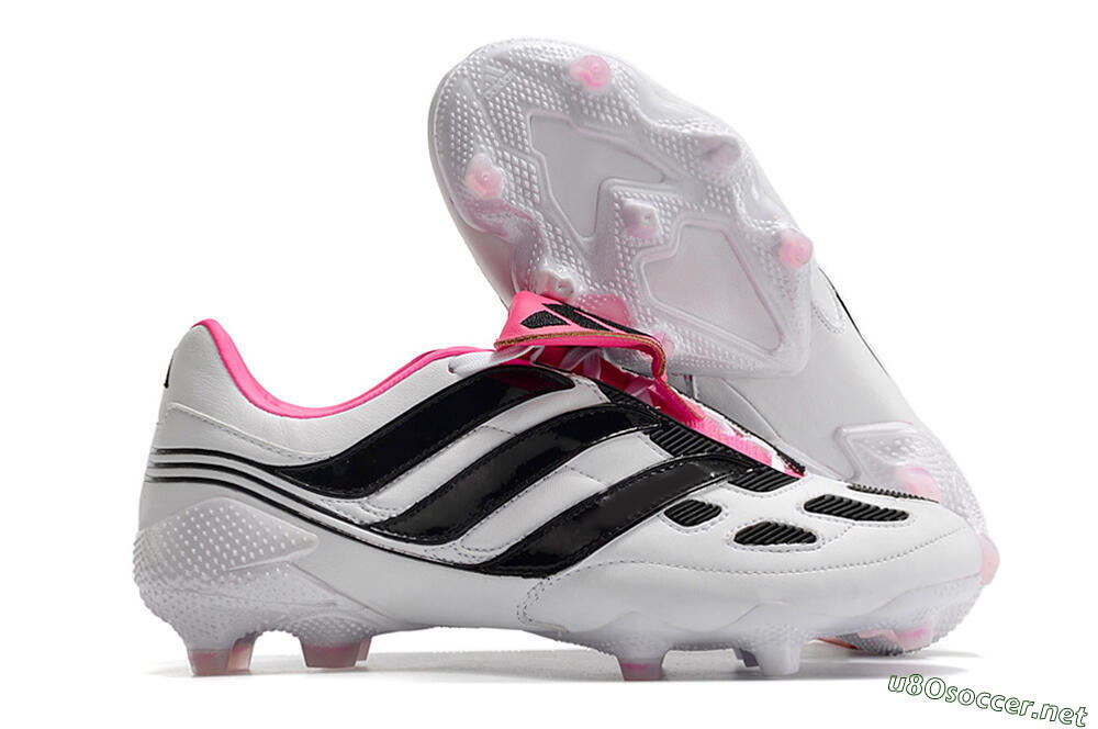 Men's Adidas Predator Precision Archive Pack FG Football Boots - White/Black/Pink 2
