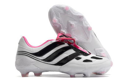 Men's Adidas Predator Precision Archive Pack FG Football Boots - White/Black/Pink