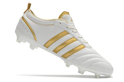 Men's Adidas Adipure FG Football Boots - White/Gold