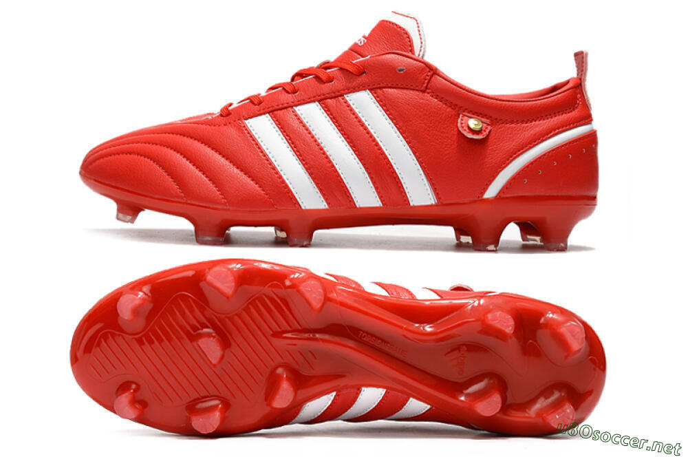 Men's Adidas Adipure FG Football Boots - Red/White 1