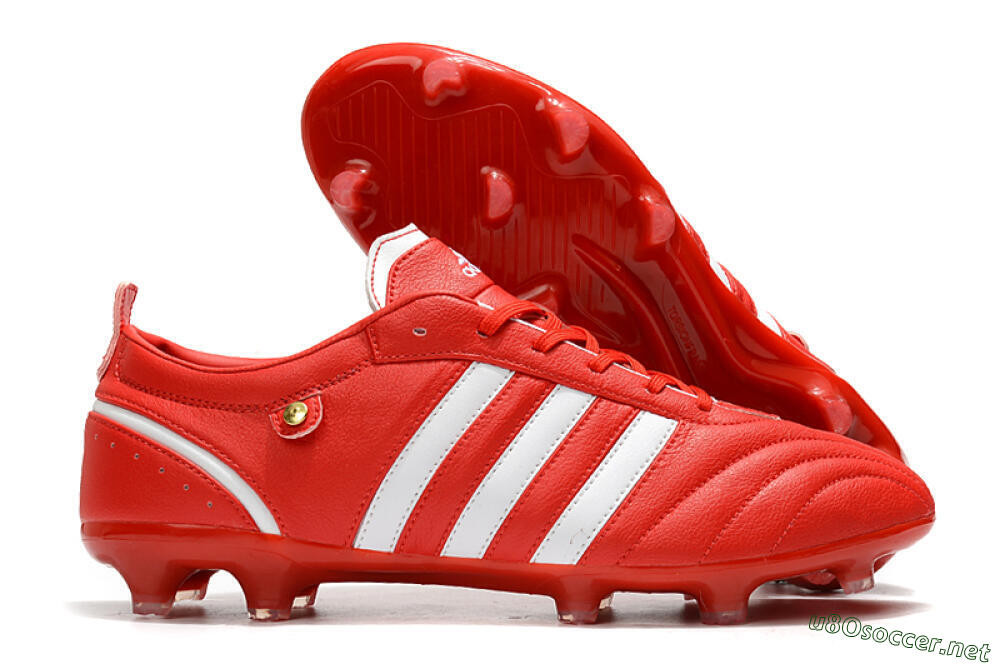 Men's Adidas Adipure FG Football Boots - Red/White 2