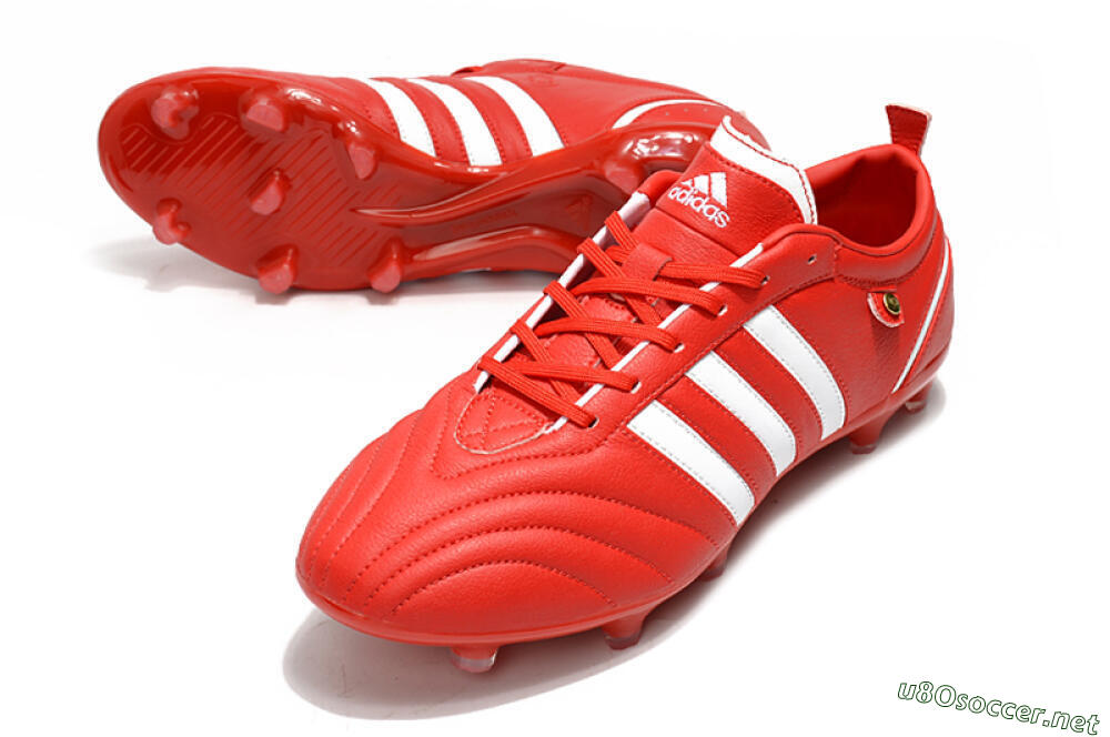 Men's Adidas Adipure FG Football Boots - Red/White 3