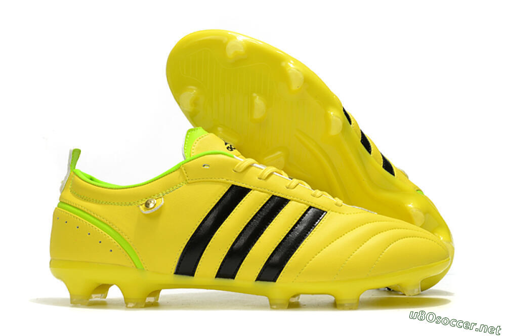 Men's Adidas Adipure FG Football Boots - Yellow/Black 2