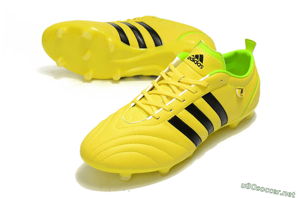 Men's Adidas Adipure FG Football Boots - Yellow/Black 3