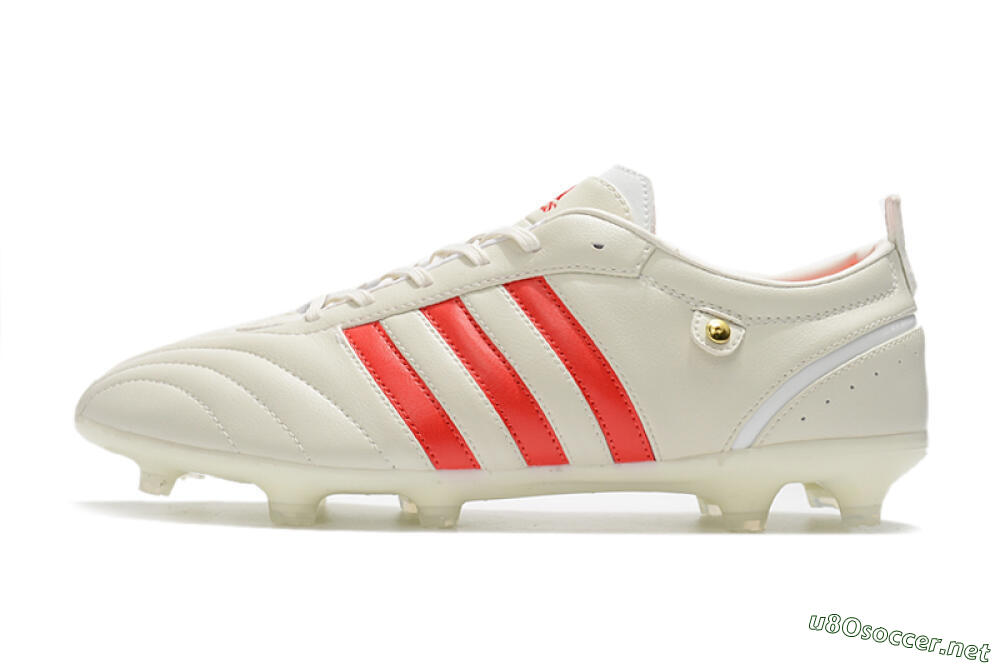 Men's Adidas Adipure FG Football Boots - Beige/Red 0