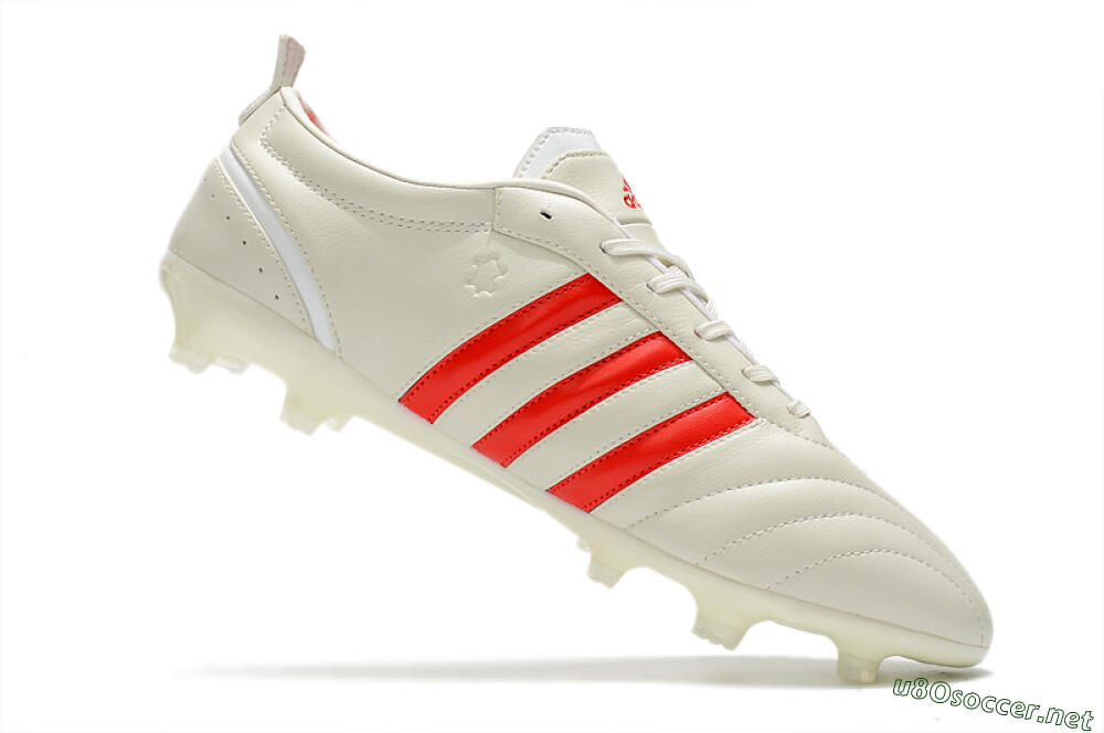 Men's Adidas Adipure FG Football Boots - Beige/Red 4