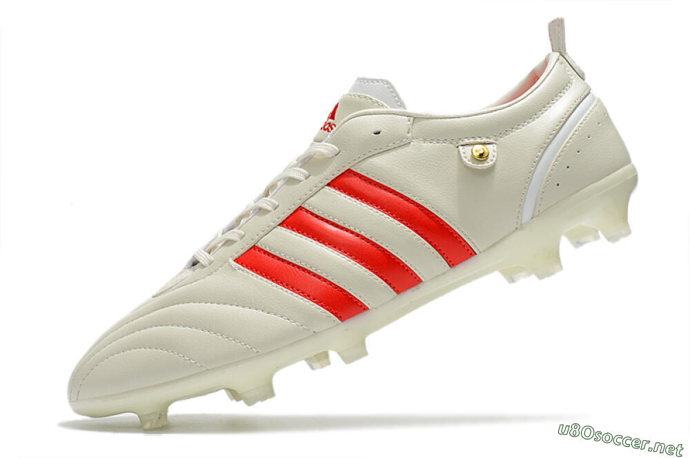 Men's Adidas Adipure FG Football Boots - Beige/Red 5