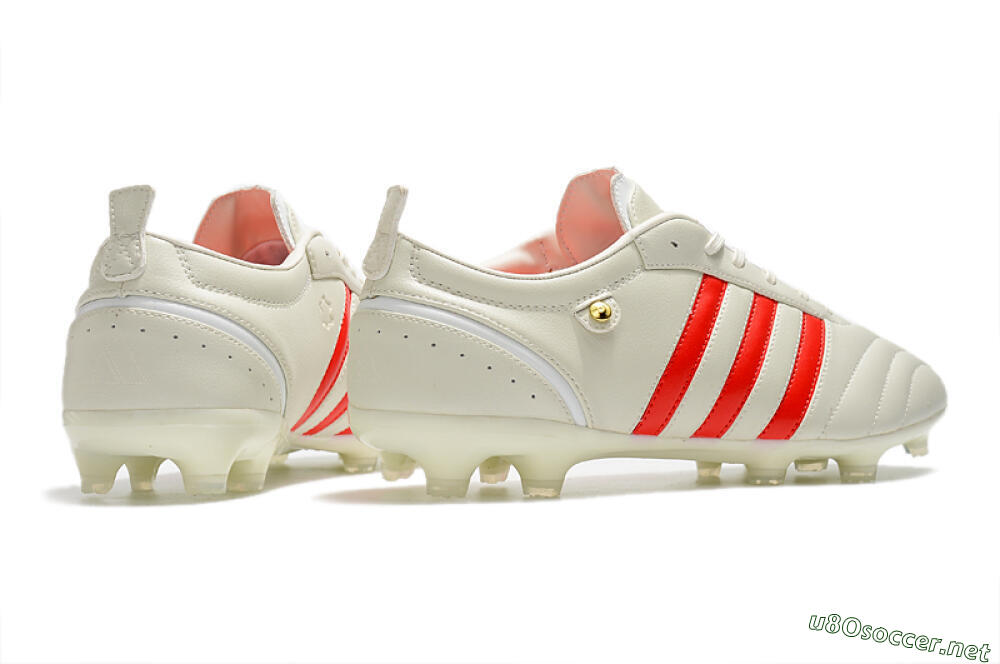 Men's Adidas Adipure FG Football Boots - Beige/Red 6