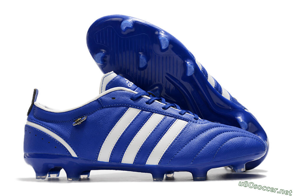 Men's Adidas Adipure FG Football Boots - Blue/White 2