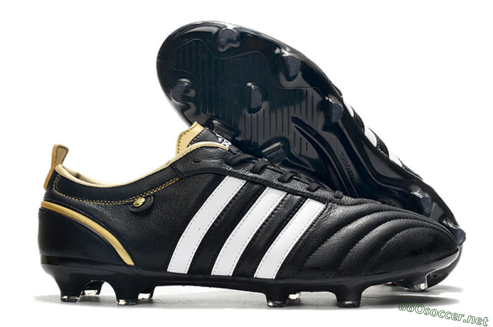 Men's Adidas Adipure FG Football Boots - Black/White 2