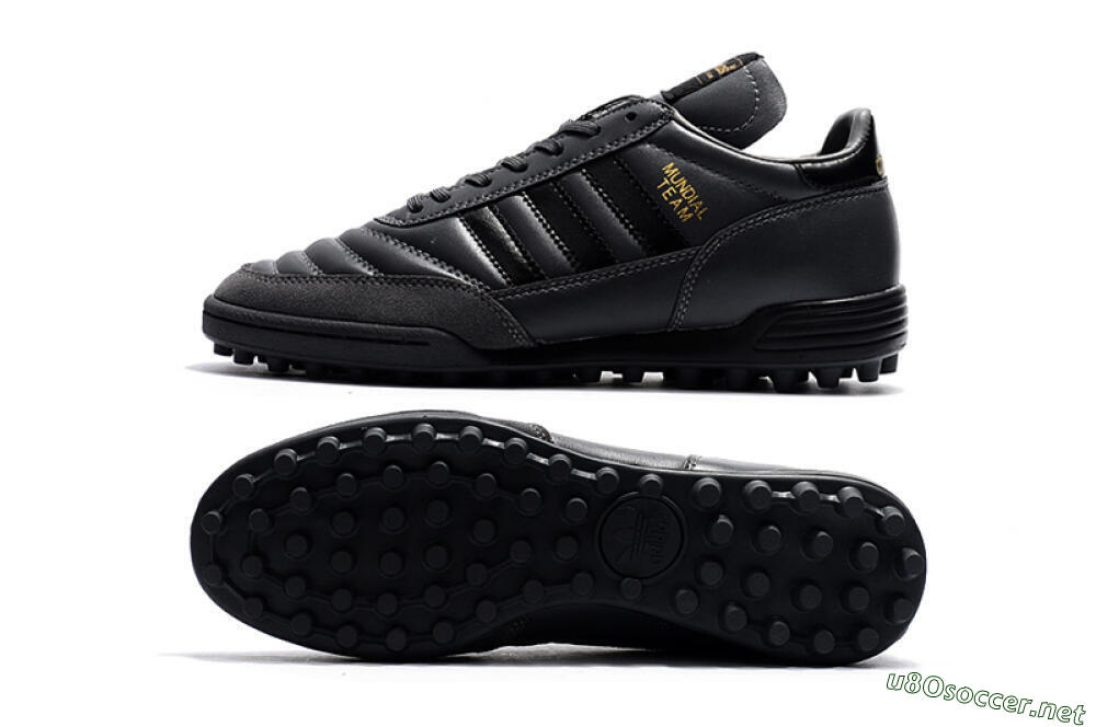 Men's Adidas Copa Mundial Team Astro TF Football Shoes - Black/Gold 1