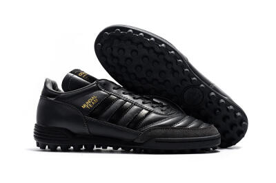 Men's Adidas Copa Mundial Team Astro TF Football Shoes - Black/Gold