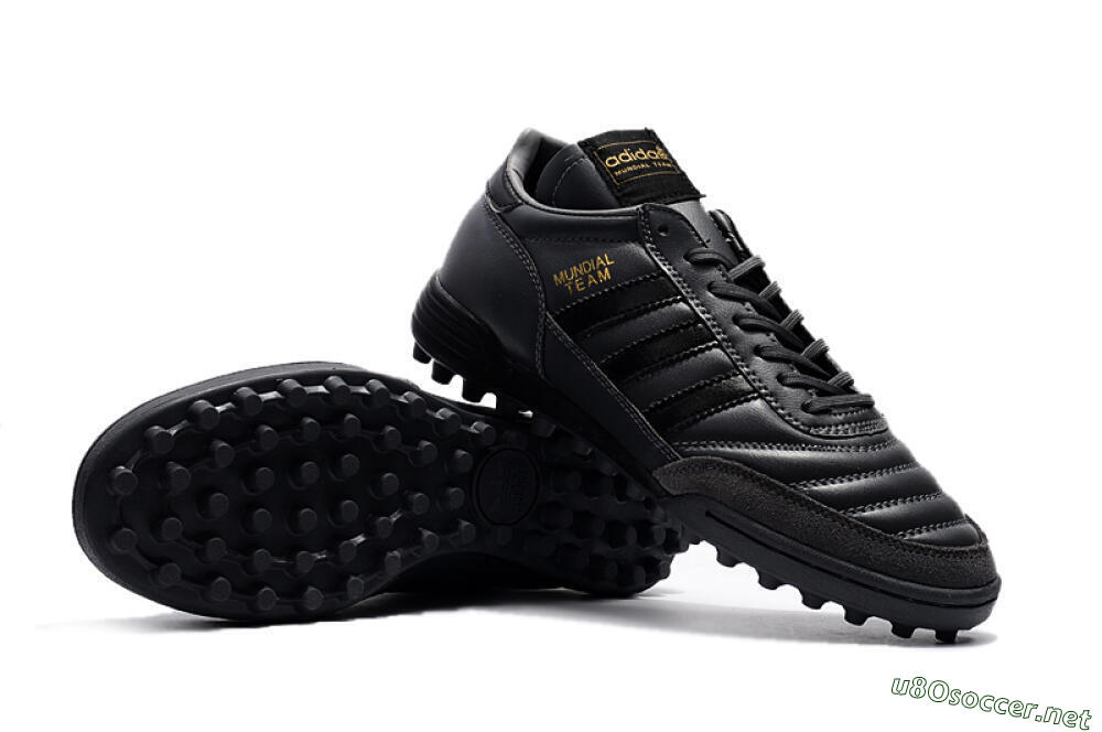 Men's Adidas Copa Mundial Team Astro TF Football Shoes - Black/Gold 4