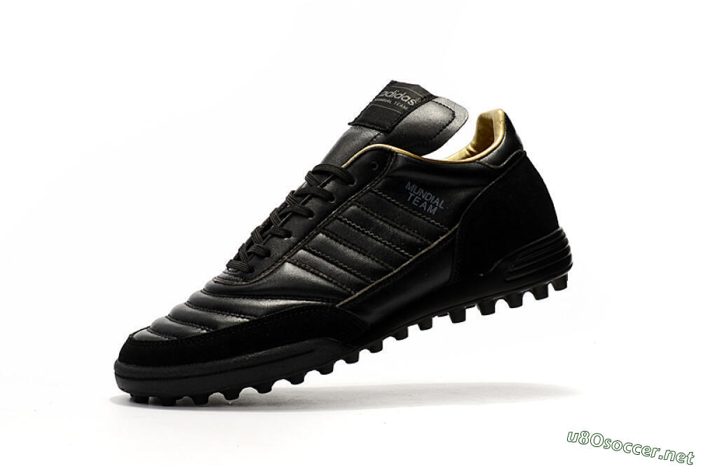 Men's Adidas Copa Mundial Team Astro TF Football Shoes - Black/White 8