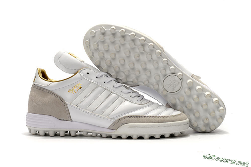 Men's Adidas Copa Mundial Team Modern Craft TF Football Shoes - White/Gold/Grey 2