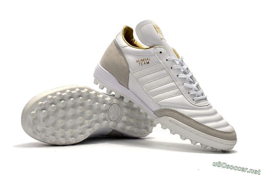 Men's Adidas Copa Mundial Team Modern Craft TF Football Shoes - White/Gold/Grey 4