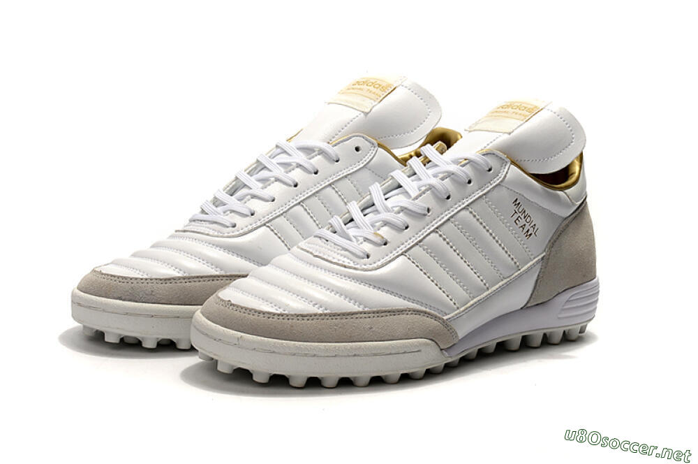Men's Adidas Copa Mundial Team Modern Craft TF Football Shoes - White/Gold/Grey 5