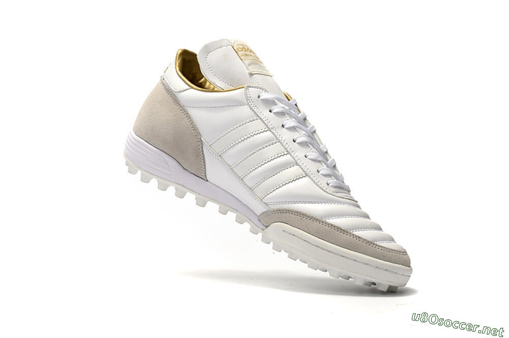Men's Adidas Copa Mundial Team Modern Craft TF Football Shoes - White/Gold/Grey 7