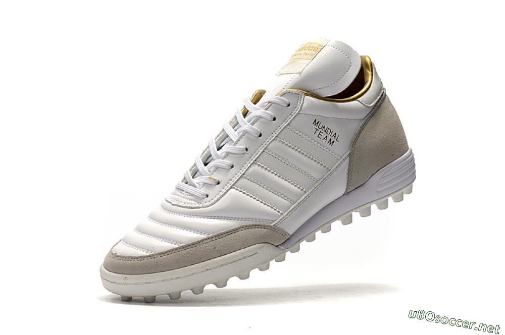 Men's Adidas Copa Mundial Team Modern Craft TF Football Shoes - White/Gold/Grey 8