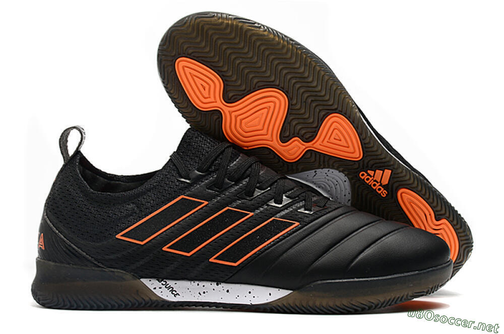Men's Adidas Copa Tango 20.1 IC Football Shoes - Black/Orange 2