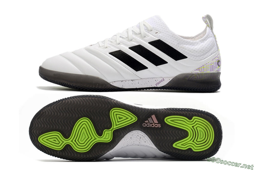 Men's Adidas Copa Tango 20.1 IC Football Shoes - White/Black/Purple 1