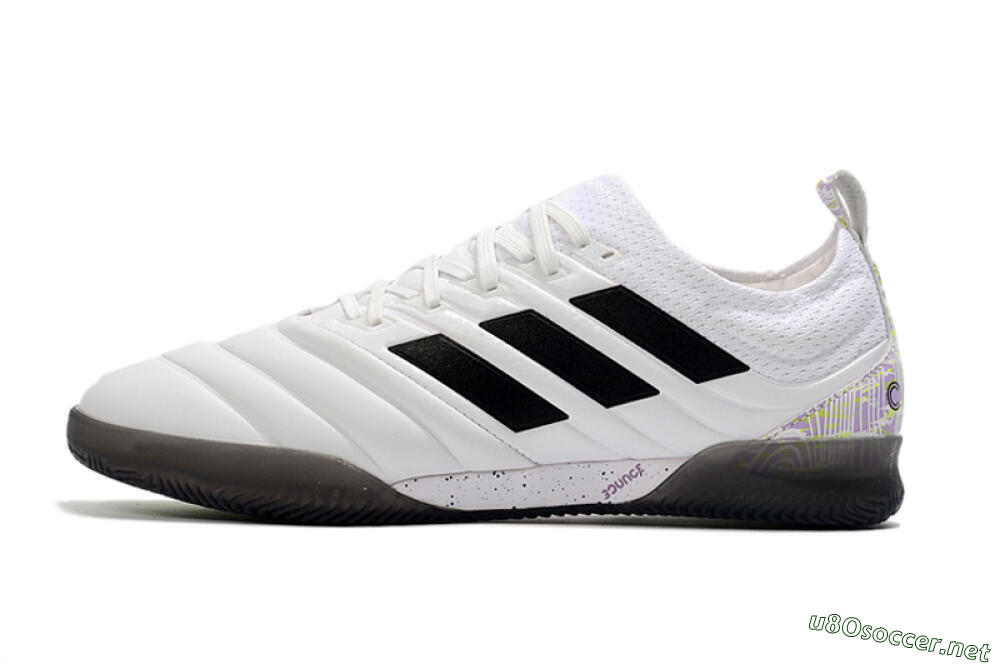 Men's Adidas Copa Tango 20.1 IC Football Shoes - White/Black/Purple 0