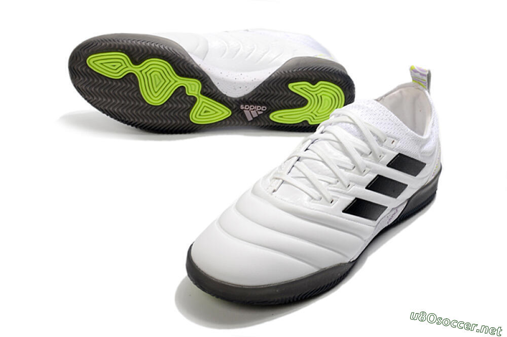 Men's Adidas Copa Tango 20.1 IC Football Shoes - White/Black/Purple 3