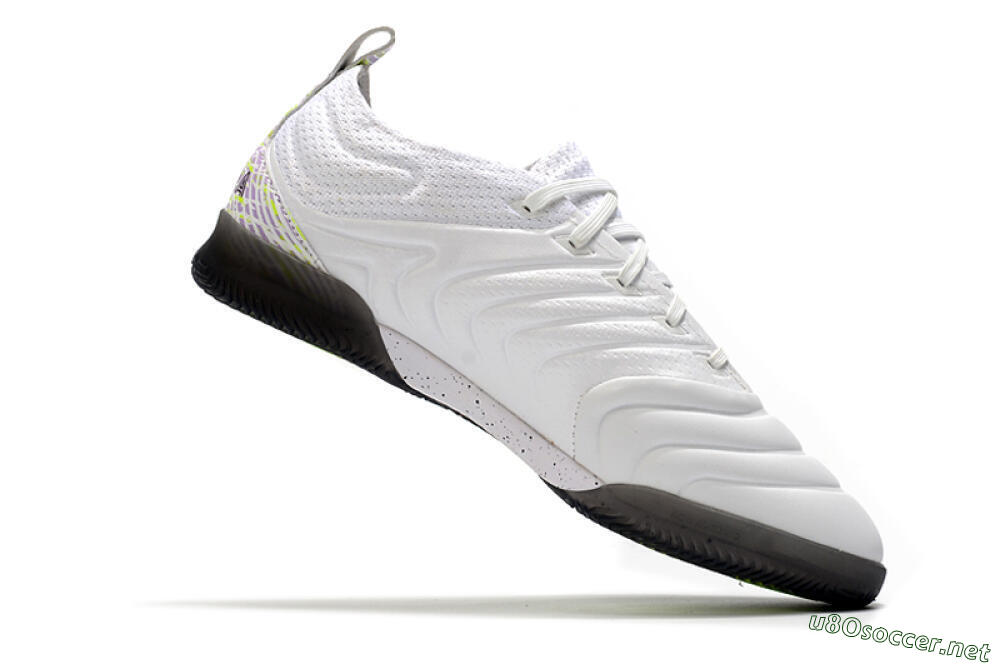 Men's Adidas Copa Tango 20.1 IC Football Shoes - White/Black/Purple 4