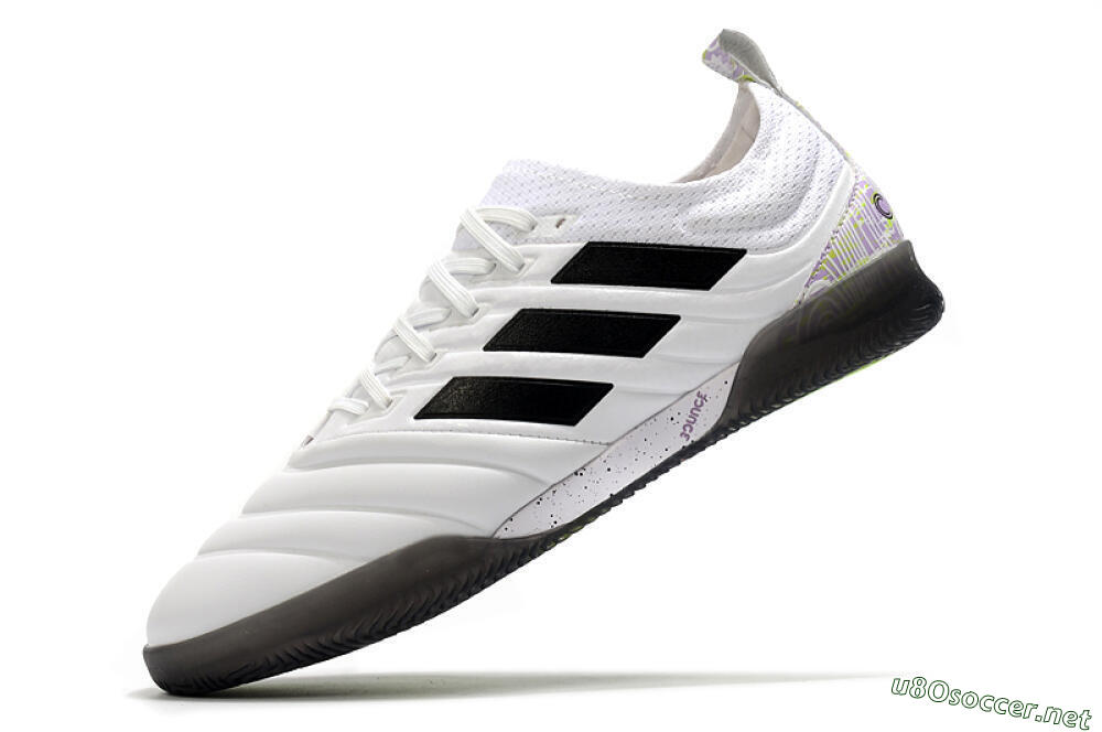 Men's Adidas Copa Tango 20.1 IC Football Shoes - White/Black/Purple 5